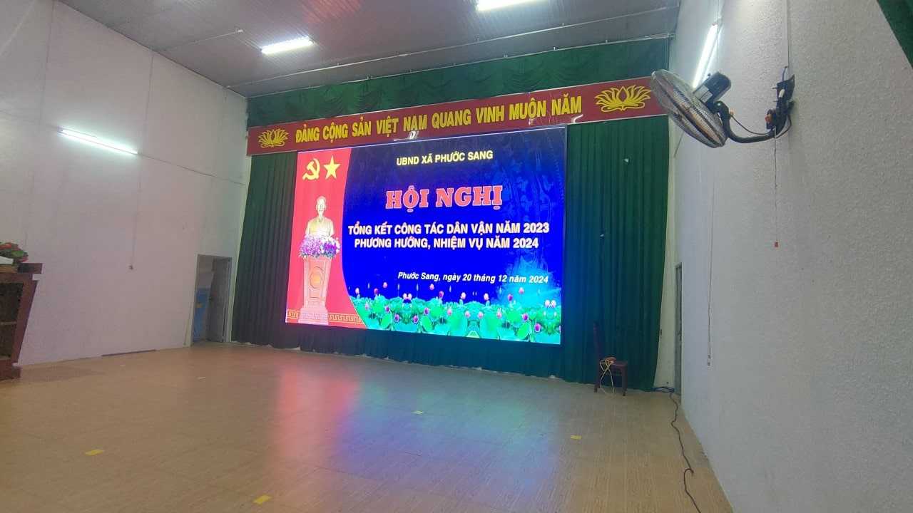 màn hình led p3 hội trường ubnd xã Phước sang Phú giáo, tỉnh bình dương