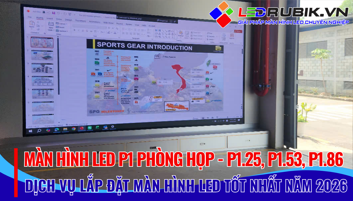 Màn Hình LED P1 Phòng Họp - P1.25, P1.53, P1.86 Đỉnh Cao Công Nghệ Và Mức Đầu Tư Xứng Tầm