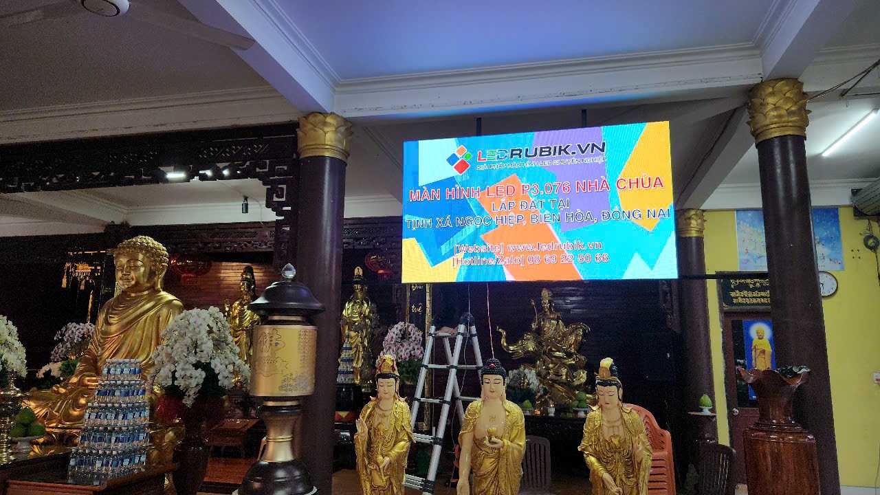 Lắp Đặt Màn Hình LED Nhà Chùa Tại Tịnh Xá Ngọc Hiệp