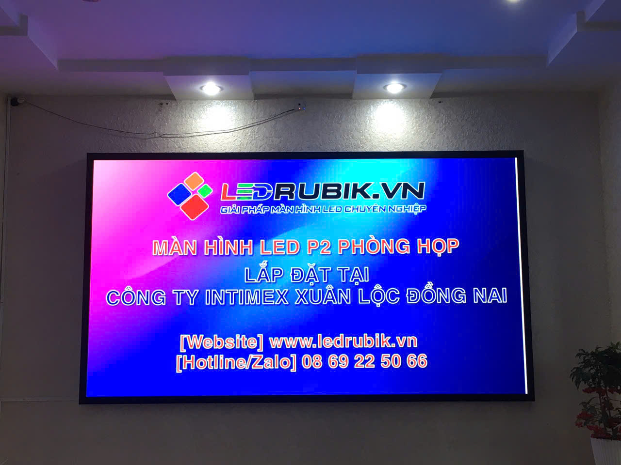 Màn hình LED P2 Công Ty Intimex Xuân Lộc Đồng Nai