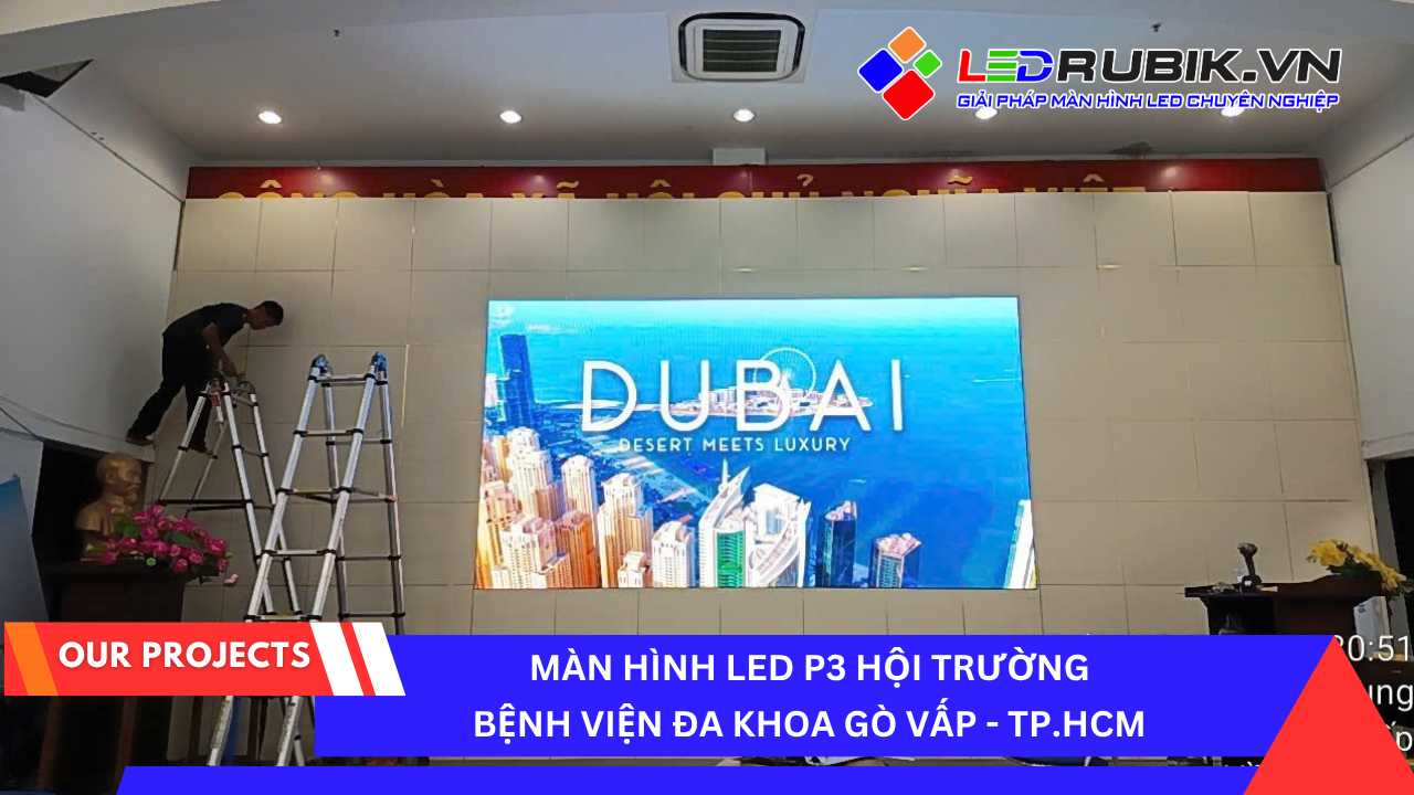 Màn Hình LED P3 Hội Trường Bệnh Viện Gò Vấp - TP.HCM