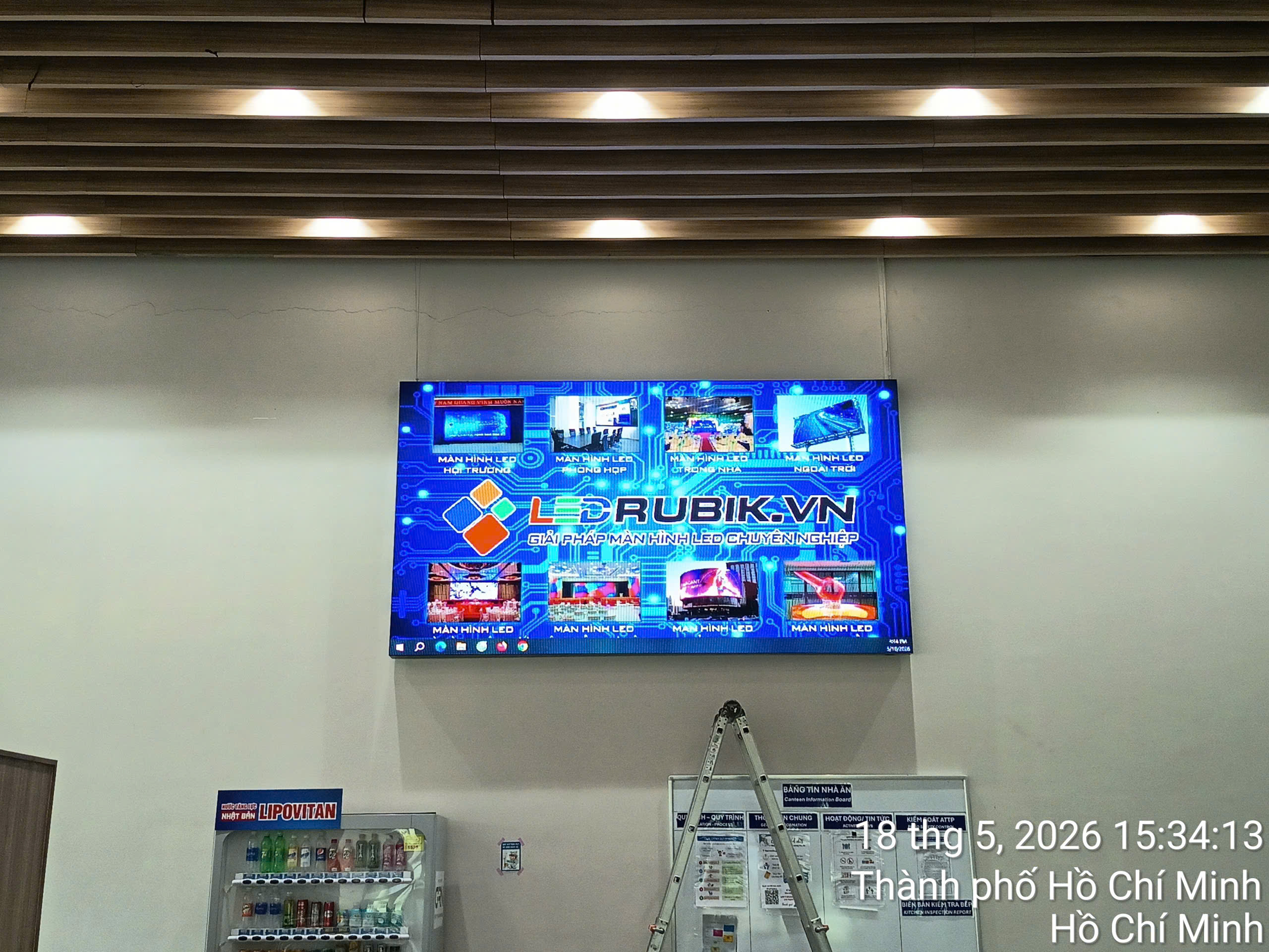 Màn hình LED P4 lắp tại nhà máy Panasonic Việt Nam