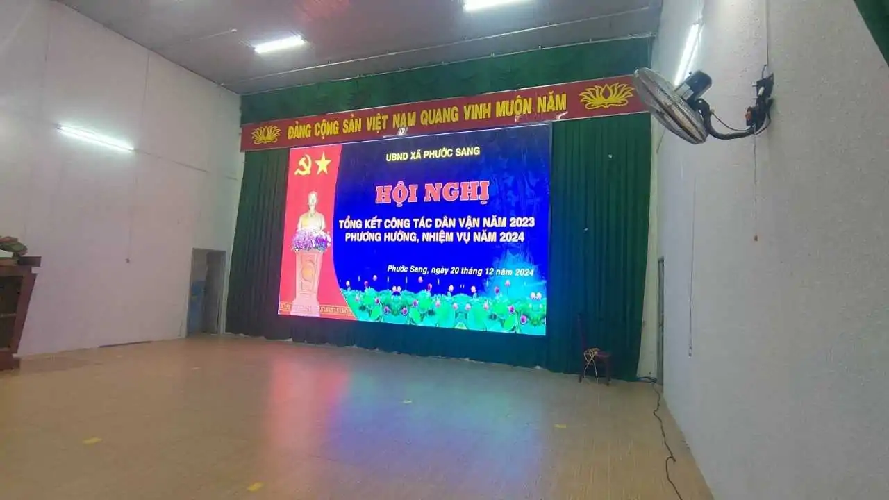 màn hình led p3 hội trường ubnd xã Phước sang Phú giáo, tỉnh bình dương