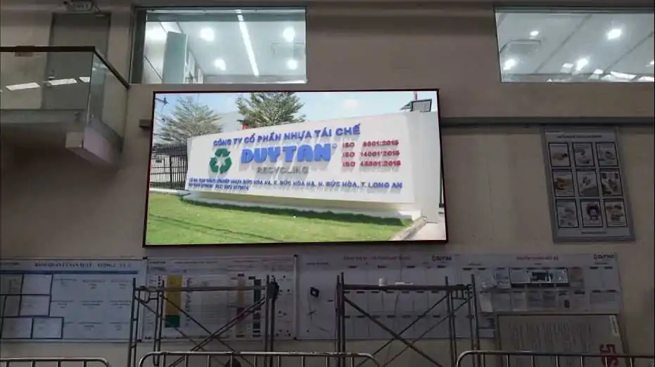 Màn hình LED P4 cho nhà máy nhựa Duy Tân, Long An