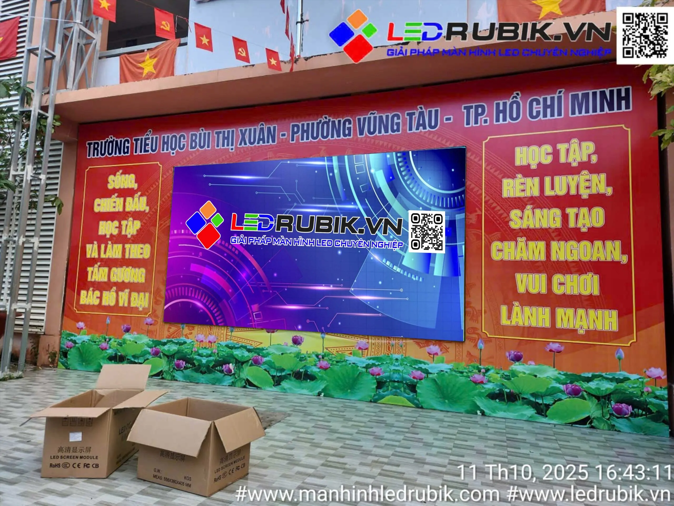 Lắp đặt màn hình LED trường học tại Vũng Tàu