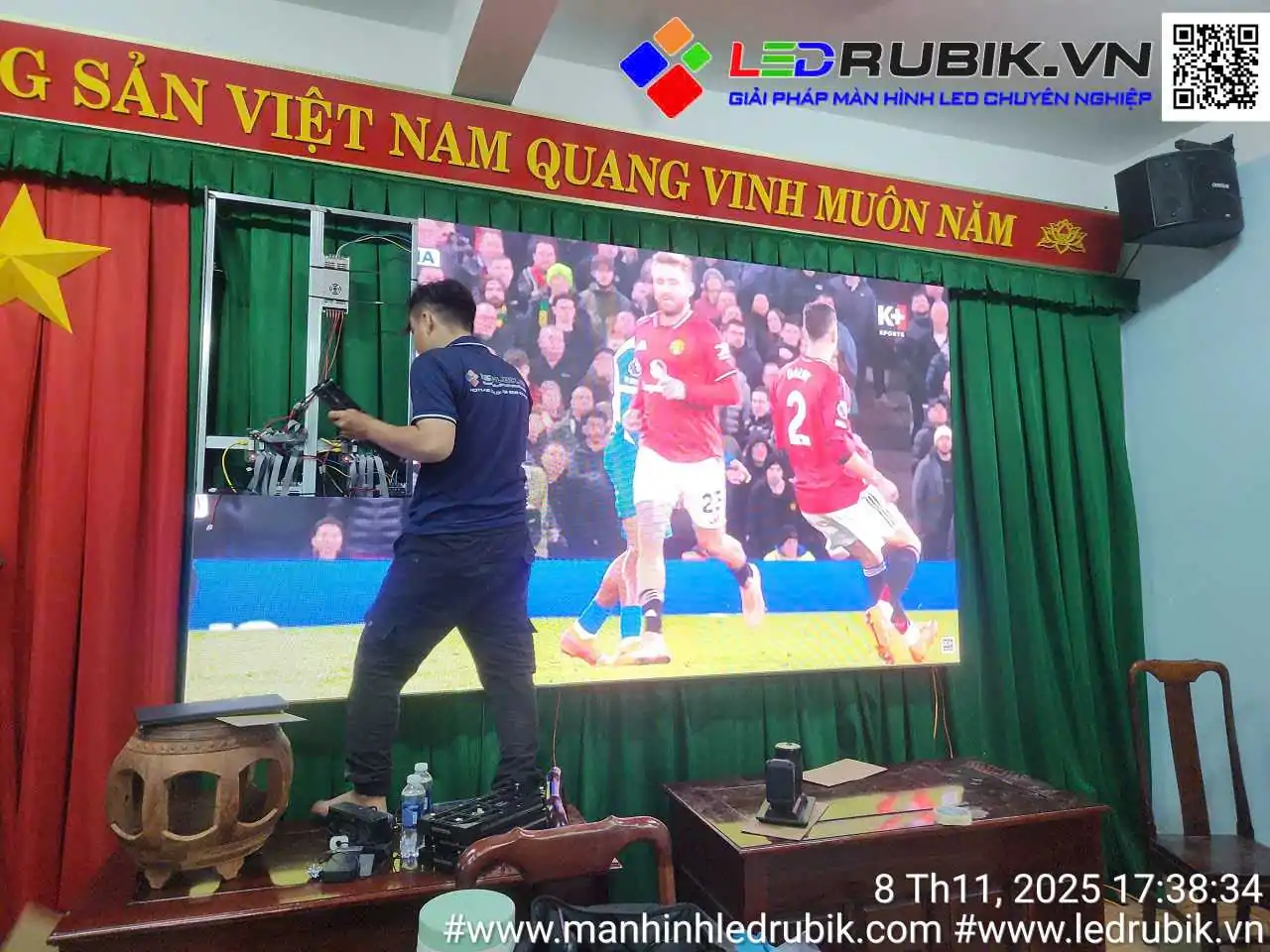 Màn hình LED P2.5 trường THPT Lộc Ninh