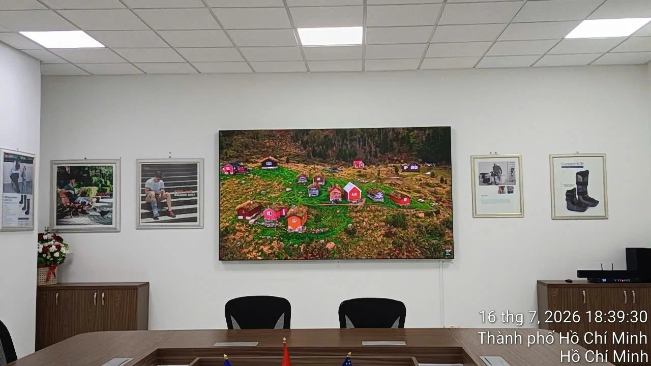 màn hình LED P2 tại Công ty M2 Gobal - KCN An Điền